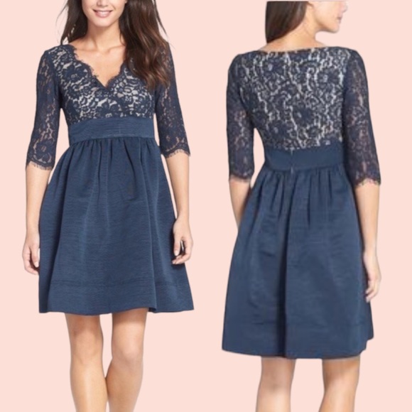 Eliza J Dresses & Skirts - Eliza J Navy Lace Dress
